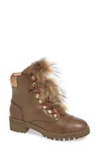 Women's Cecelia New York Trekker Genuine Fox Fur Trim Boot M - Brown