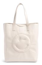 Anya Hindmarch Chubby Smiley Leather Tote -