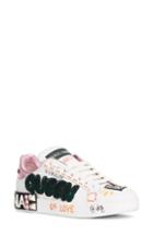 Women's Dolce & Gabbana Queen Graffiti Lace-up Sneaker Us / 36.5eu - White