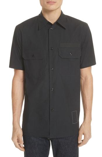 Men's Rag & Bone Mechanic Woven Polo - Black