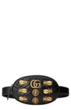 Gucci Gg Marmont 2.0 Animal Stud Matelasse Leather Belt Bag - Black