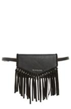 Michael Michael Kors Fringe Leather Belt Bag - Black