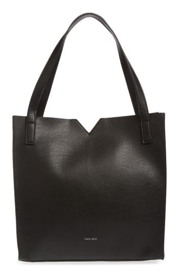 Pixie Mood Alicia Faux Leather Tote Bag & Pouch Set - Black