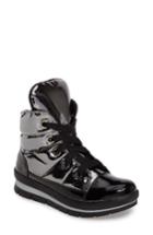 Women's Jog Dog Waterproof Quilted Black & Gold Sneaker Boot