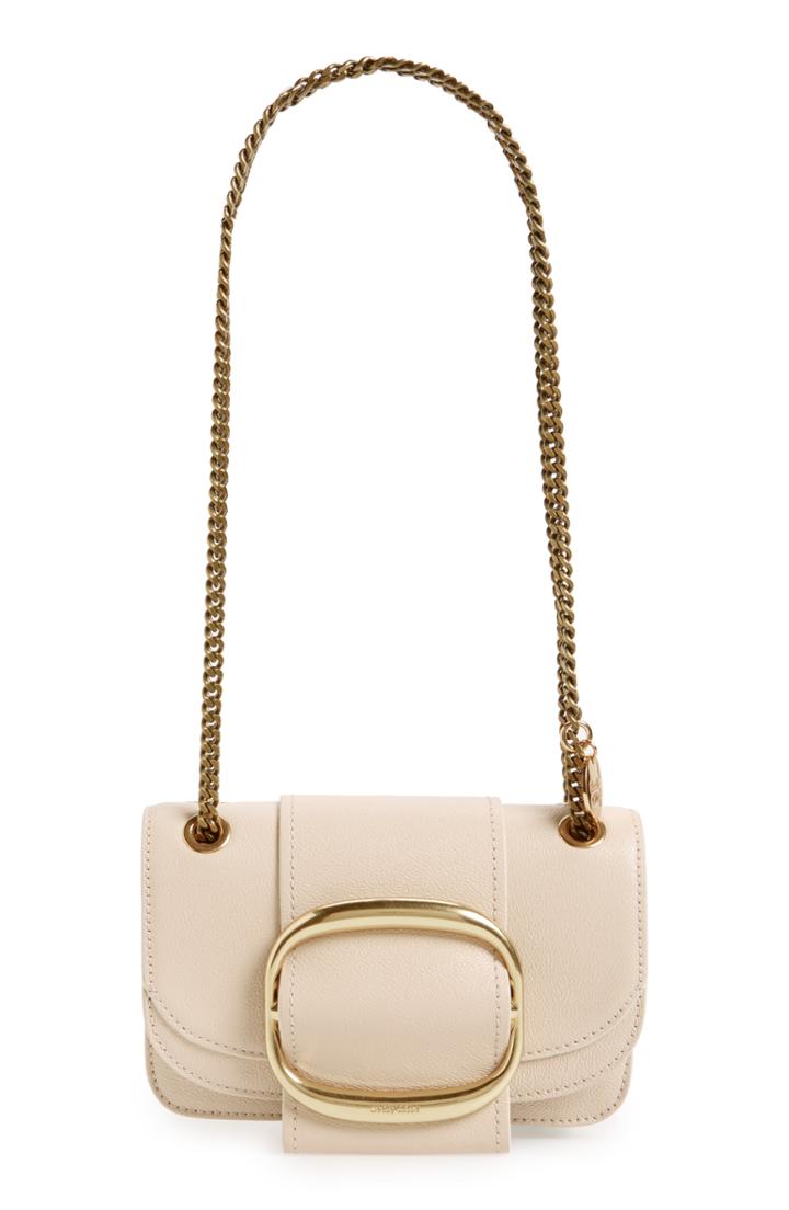 See By Chloe Hopper Leather Shoulder Bag - Ivory