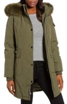 Women's 1 Madison Expedition Down & Feather Genuine Fox Fur Trim Parka - Green