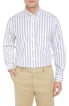 Men's Gitman Tailored Fit Stripe Dress Shirt - 34 - White