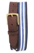 Men's Vineyard Vines Edgartown Stripe Belt - White Cap