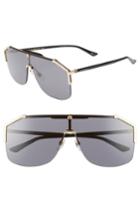 Men's Gucci Retro Web Shield 62mm Sunglasses - Black