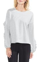 Women's Vince Camuto Ruffle Sleeve Sweatshirt - Grey