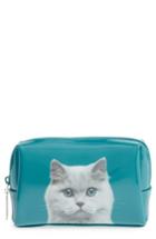 Catseye London Cat Cosmetics Case, Size - Blue Eyed Cat