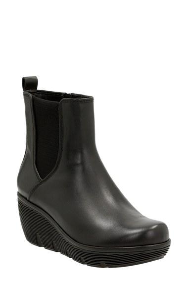 Women's Clarks 'clarene Surf' Wedge Chelsea Boot M - Black