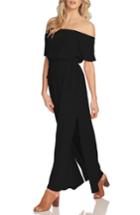 Women's 1.state Blouson Off The Shoulder Maxi Dress - Black
