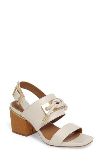 Women's Calvin Klein Jilline Square Knot Sandal M - White