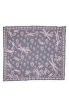 Women's Alexander Mcqueen Graphic Dragonfly Silk Scarf