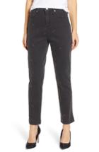 Women's Tinsel Delanie Rose Embroidered Mom Jeans - Black