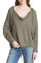 Women's Joie Dalal Linen Hoodie Top - Grey