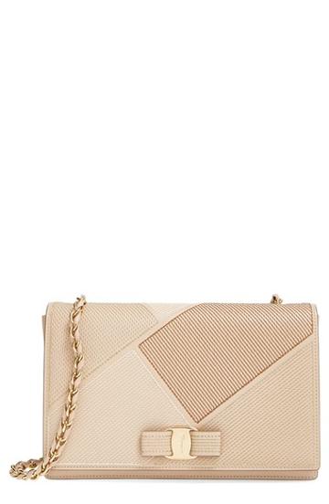 Salvatore Ferragamo 'medium Ginny' Stitching Flap Shoulder