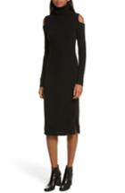 Women's Autumn Cashmere Cashmere Cold Shoulder Turtleneck Sweater Dress
