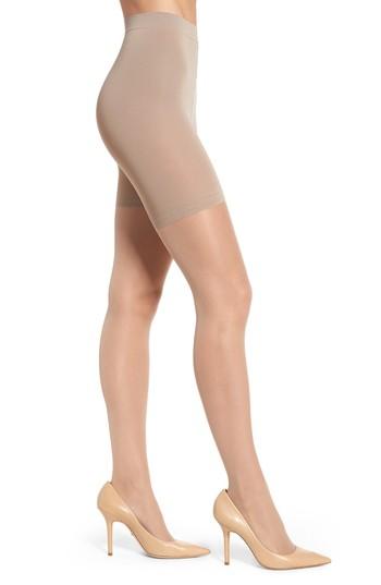 Women's Donna Karan The Signature Collection Sheer Satin Pantyhouse, Size - Beige