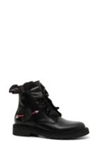 Women's Valentino Garavani Heart Ruffle Combat Boot Us / 36eu - Black