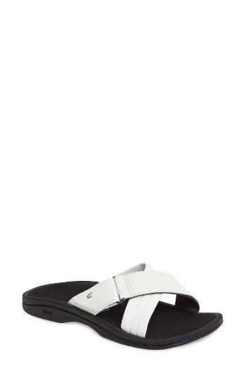 Women's Olukai Ohana Slide Sandal M - White