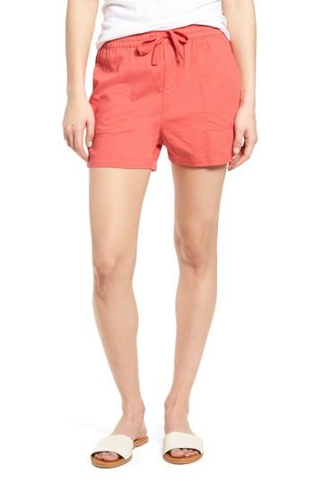 Women's Caslon Pull-on Twill Shorts - Coral