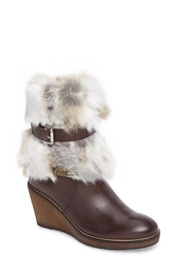 Women's Rudsak Tasarla Genuine Rabbit Fur Trim Boot Eu - Brown