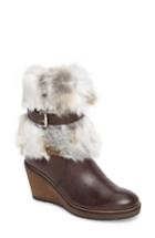 Women's Rudsak Tasarla Genuine Rabbit Fur Trim Boot Eu - Brown