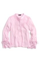 Women's J.crew Tie Sleeve Top With Pintucks, Size - Purple