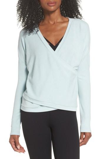 Women's Zella For The Love Faux Wrap Top - Blue/green