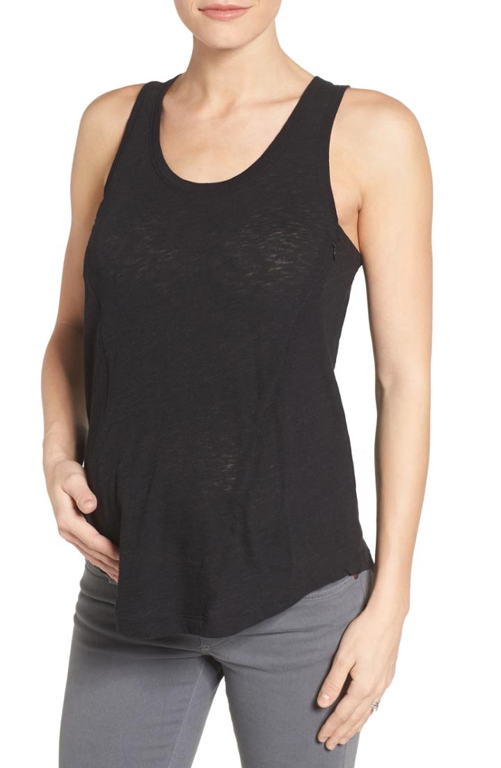 Women's Loyal Hana Taylor Maternity/nursing Tank Top - Black