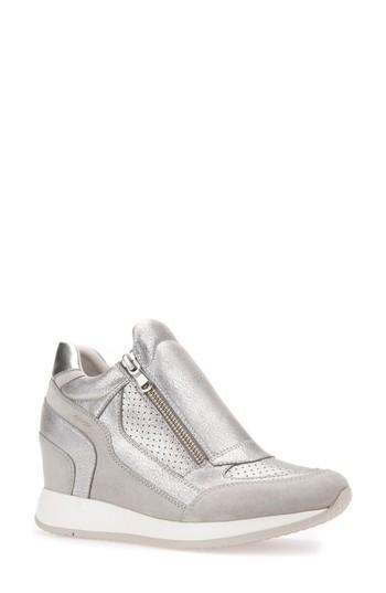 Women's Geox Nydame Wedge Sneaker Us / 37eu - Grey