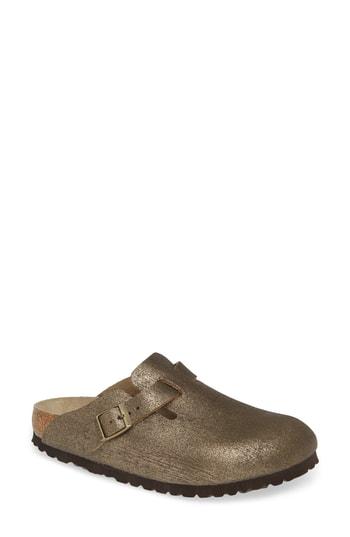 Women's Birkenstock Boston Soft Footbed Clog -5.5us / 36eu B - Metallic
