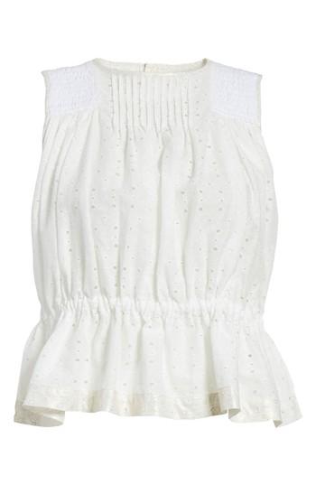 Women's Tricot Comme Des Garcons Cinch Waist Eyelet Top