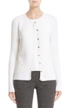 Women's St. John Collection Ottoman Pointelle Knit Cardigan