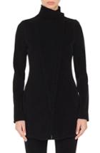 Women's Akris Punto Velvet Houndstooth Biker Jacket - Black