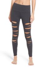 Women's Onzie Yoga Apparel High Waist Openwork Leggings, Size Xs - Grey