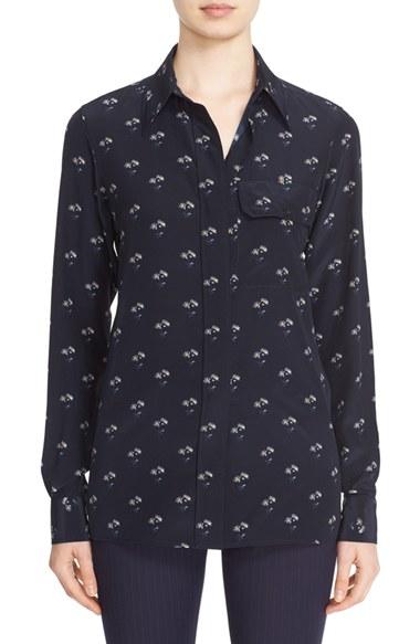 Women's Victoria Beckham Daisy Print Silk Shirt