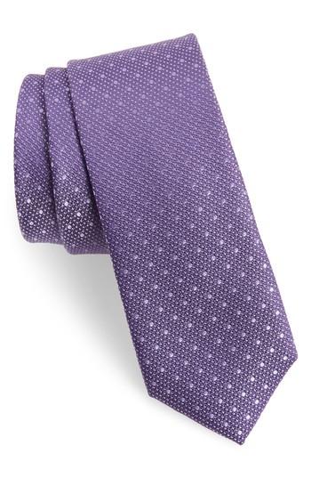 Men's Calibrate Aurora Dot Silk Tie, Size - Purple