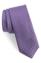 Men's Calibrate Aurora Dot Silk Tie, Size - Purple