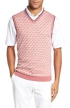 Men's Ted Baker London Tommas Golf Merino Sweater Vest (l) - Pink