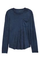 Men's John Varvatos Star Usa Burnout Long Sleeve T-shirt, Size - Blue