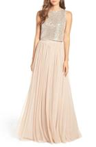 Women's Adrianna Papell Sequin Two Piece Gown