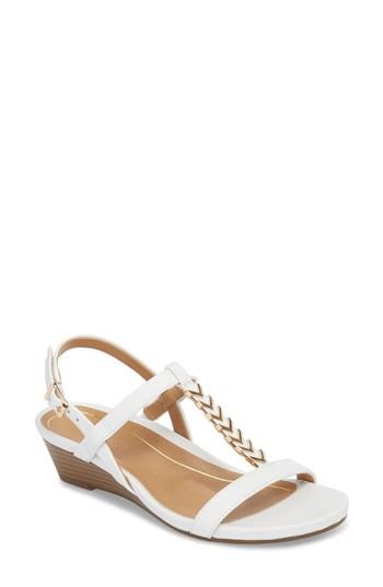 Women's Vionic Cali T-strap Wedge Sandal M - White