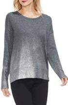 Women's Vince Camuto Long Sleeve Foiled Ombre Sweater, Size - Grey