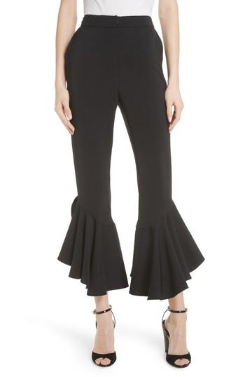 Women's Tracy Reese Ruffle Pants - Black