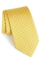 Men's Salvatore Ferragamo Falena Print Silk Tie, Size - Yellow