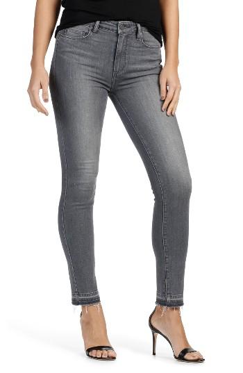 Women's Paige Transcend - Hoxton High Waist Ankle Peg Skinny Jeans - Grey