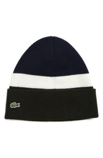 Men's Lacoste Wool Beanie - Green